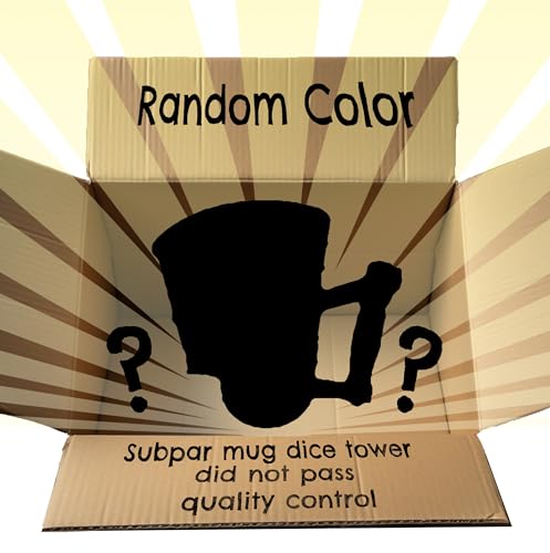 MunnyGrubbers - Mug Dice Tower - No Paint Odorless Insulated Cup Can Dice Tower - (Random 7PCS D20 Dice Set Included) - Dice Jail - Dice Holder - Dungeons and Dragons - DND Gift - (Subpar Random) - color: Subpar Random