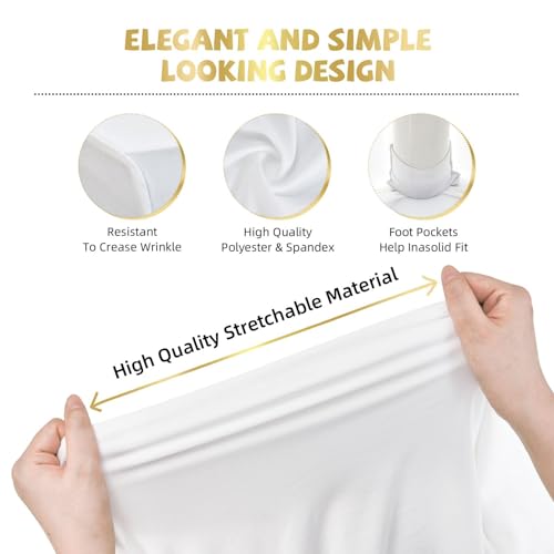 Famame Funny Halloween Spider Web Rectangular Fitted Tablecloth- 6Ft Stretch Spandex Table Covers Patio Design Tablecloths for Wedding Banquet Party (72Lx30Wx30H) - color: Halloween Spider Web, size: 3" x 1" (Rectangular)