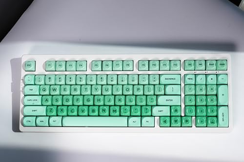 ZORNHER ZH980 Foundation Mechanical Keyboard,95% Green Creamy Keyboard with Number Pad,Girly Gaming Keyboard Full Size,Cute Jelly MOA Round Translucent Clear Keycaps,Creamy Sounding Linear Switches - color: Green Foundation, size: Creamy Switch