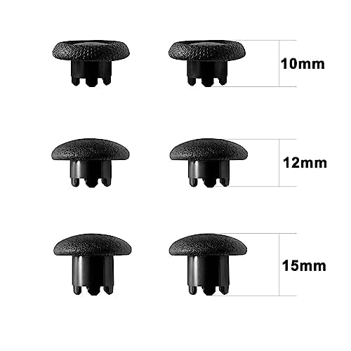 Performance Thumbstick Caps Replacement Kit for PS5 DualSense Edge Controller, Thumb Stick Grips Accessories for PlayStation 5 Pro Elite Controller (Standard Concave*2, Low Dome*2, High Dome*2, Black)