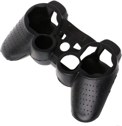 Silicone Case Soft Protective Skin Cover for PS3 Controller Gel Rubber Case Cover Replacement (Black) - color: Black