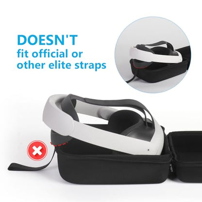 Carrying Case for Meta Quest 3S JSVER Hard Case for Quest 3S/ Quest 3/ Quest 2 VR Gaming Headset, Travel Storage Case for Oculus Quest 3 and Touch Controller Accessories (Not Fit for Elite Strap)