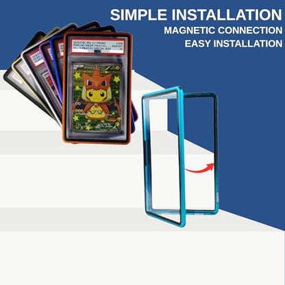 RedCap Magnetic Aluminum PSA Graded Card Holder 35PT Premium PSA Slab Protector Display Case with UV Resistant Glass Fits Standard PSA Graded Sports Trading Cards- Ocean Blue - color: Ocean Blue