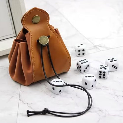 Custom Leather Dice Bag with Lock - DND Tray, Table Top Gaming Board Games, Engraved Leather Dice Storage Bag, Roleplaying RPG Gift Ideas Coin Purse(Black) - color: Black