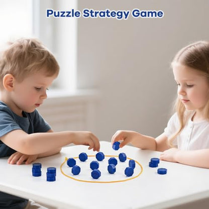 Bameca Magnetic Chess Game with Full-Size Stones, Magnet Game with String | for Family & Party & Travel & Camping, Puzzle Strategy Games, 2 Player Games for Kids & Adults