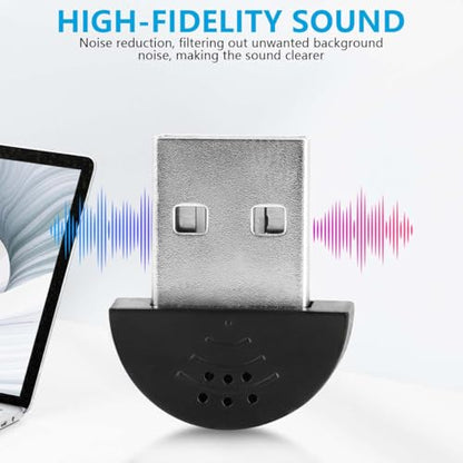 KISEER 2 Pcs USB 2.0 Mini Microphone, Laptop/Desktop PC Plug and Play for Skype, MSN, Yahoo Recording, YouTube, Google Voice Search and Games