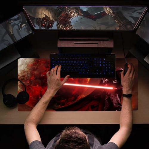 Large Gaming Mouse Pad Red Custom Mouse Pads,Mousepad with Anti-Slip Rubber Base and Stitched Edges Mouse Mat,Big Desk Pad for Computer Keyboard,Office Desk Mat for Desktop,31.5x15.7 Inches - color: Pattern03