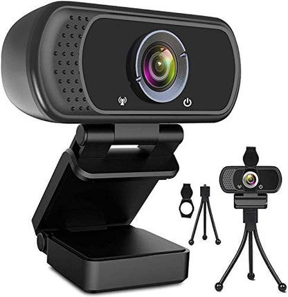 ToLuLu 1080P Webcam with Microphone, HD Webcam Web Camera with Tripod Stand | Widescreen USB Computer Camera, Streaming Mic Web cam for Online Calling/Conferencing,Facetime/YouTube Desktop Laptop PC - style: 1080P Webcam with Cover & Tripod