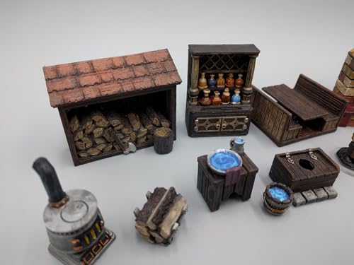 Bustling Inn & Tavern Scatter Terrain Set – 28/32mm Miniature Accessories