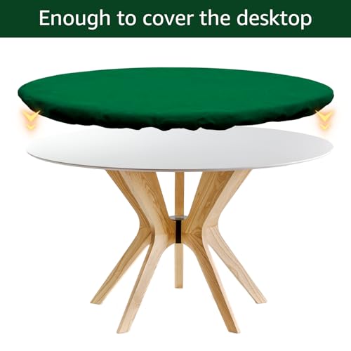 Felt Card Table Game Cover, 36 Inch Round Tablecloth Poker Table Cover Fit 36-48 Inch Game Table Topper Mat ,Elastic Card Game Table Protector Foldable Poker Table Cover Protector for Playing Cards