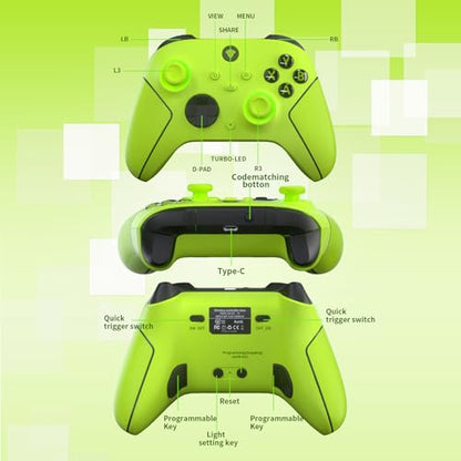 SZDILONG 2.4GHz Wireless Controller for Xbox Controller, Xbox One Series X|S Consoles, PC Windows, Steam, with hall effect sticks/7 Colors RGB Light/1000mAh Battery/Programmable/Turbo/3.5mm Audio Jack