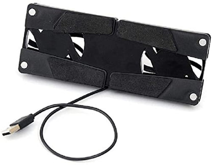 USB Cooling Fan Portable Convenient Notebook Cooler Cooling Pad Stand Double Fans for Notebook Laptop ?