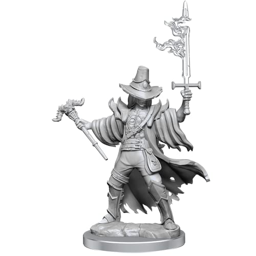 WizKids D&D Frameworks: Human Warlock Male - Unpainted and Unassembled