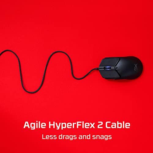 HyperX Pulsefire Haste 2 – Wired Gaming Mouse- Ultra Lightweight, 53g, 8000Hz Polling Rate, Precision Sensor, Hyperflex 2 Cable, Plug and Play – White - color: White, size: Wired, style: Pulsefire Haste 2