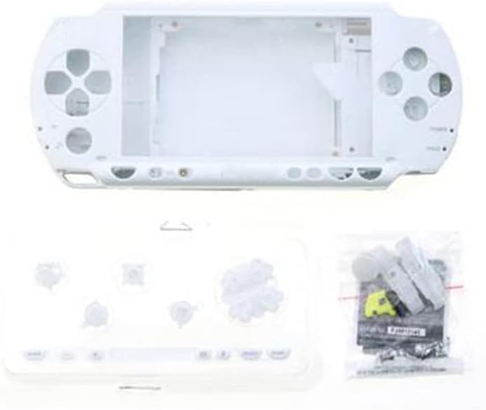 Full Housing Shell Case Cover with Button Set for PSP 1000 1001 Series Replacement (White) - color: White