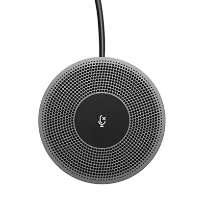 Logitech Expansion Mic MeetUp Plug-and-Play Indicator Lights - Black | Plug-and-play, indicator lights, wideband, compatible with PC, Mac, laptop, MacBook, and tablet