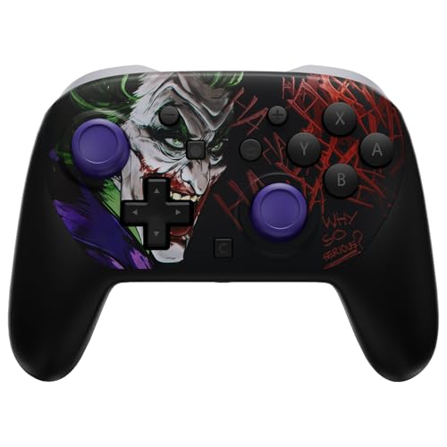 eXtremeRate DIY Replacement Faceplate Shell for Nintendo Switch 2 Pro Controller, Custom Front Housing Case, Thumbsticks and Screwdriver Tools for Switch 2 Pro Controller - Clown Hahaha - color: Clown HAHAHA