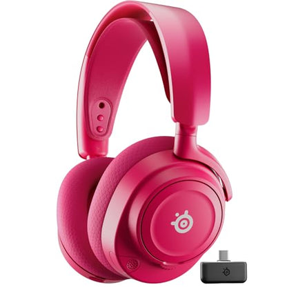SteelSeries Arctis Nova 7 Wireless Gen 2 Gaming Headset - Real-Time App Control, 50+ HR Play, Neodymium Drivers, Mix 2.4GHz/Bluetooth, PC, PS5, PS4, Switch 1/2, Mobile - Magenta - color: Magenta, style: PC | PlayStation