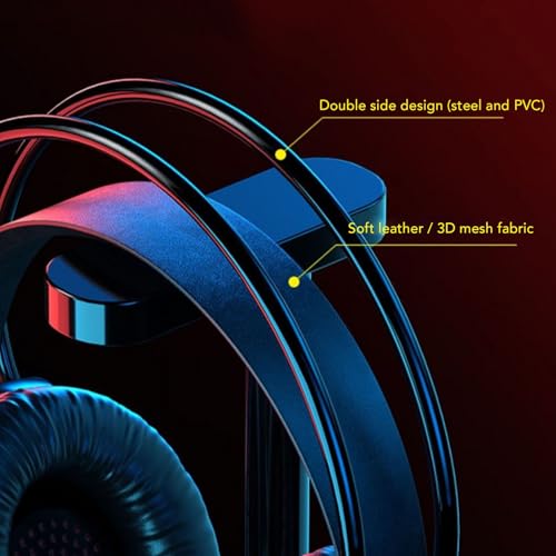 3.5mm Wired Gaming Headset for PC, Box Series X S, Box One, Switch, with Noise Cancelling Mic, 50mm Driver, 7.1 Surround Sound, Memory Foam Cushions