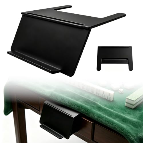TIMESS Mahjong Card Holder for Table, Under Mat Slide in Stand Angled Viewing Rack Foldable 3D Printed Space Saving Accessory for American Mahjong Mat