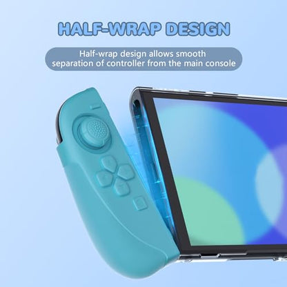 PlayVital Ranger Protective Case for Nintendo Switch 2 with Stand | Ergonomic Anti-Slip Silicone Grips, Dockable Hard Shell, 4 Thumbstick Caps | Quick-Release-Joycon Full-Body Cover, Blue & Orange - color: Blue & Orange