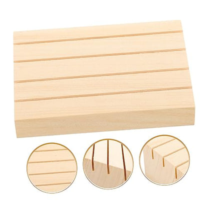 Wooden Card Holder Stand Design for Easy Organization Playing Card Display Rack for Family Games Smooth Wood Construction Rising Slots for Visibility