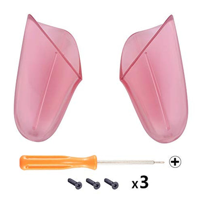 eXtremeRate Cherry Pink Replacement Handle Grips for Nintendo Switch Pro Controller, DIY Hand Grip Shell for Nintendo Switch Pro - Controller NOT Included - color: Clear Cherry Pink