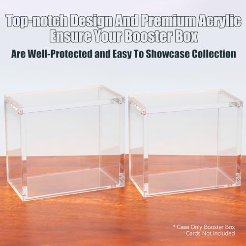 Booster Box Acrylic Protector Case Display Case 8mm Thick Magnetic Lid Closure Easy Top Loading UV Protection Dustproof Display Case Compatible with PKMN Booster Boxes(Case Only) - size: Booster Box Case