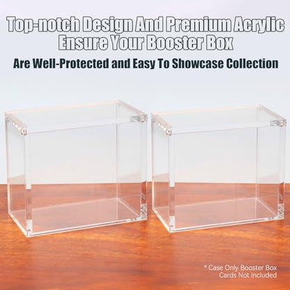 Booster Box Acrylic Protector Case Display Case 8mm Thick Magnetic Lid Closure Easy Top Loading UV Protection Dustproof Display Case Compatible with PKMN Booster Boxes(Case Only) - size: Booster Box Case
