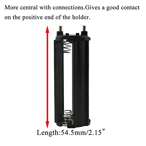 HAHIYO 3xAAA Cylindrical Battery Holder Black Adapter Tube Case Not Corrode Solid Good Contact Bear Battery Leakage Smooth Load for Flashlight Torch Led RC 2.15inch Length 3PCS Plastic - style: 3AAA(cylinder)-3P