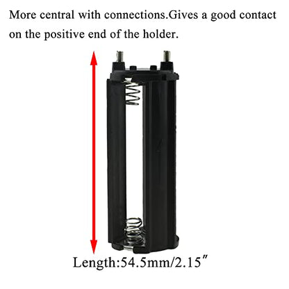 HAHIYO 3xAAA Cylindrical Battery Holder Black Adapter Tube Case Not Corrode Solid Good Contact Bear Battery Leakage Smooth Load for Flashlight Torch Led RC 2.15inch Length 3PCS Plastic - style: 3AAA(cylinder)-3P