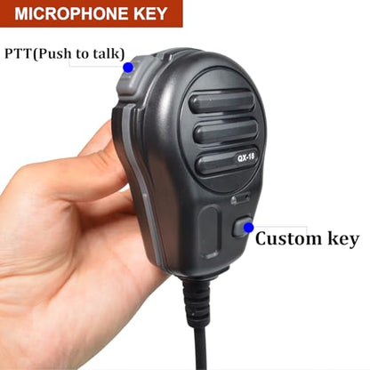 USB-A Microphone, Mic PTT and Two Programmable Key for American Truck Simulator, PC, Laptop, PC Game w/Microphone Holder and Programming Software (No Speaker Version)