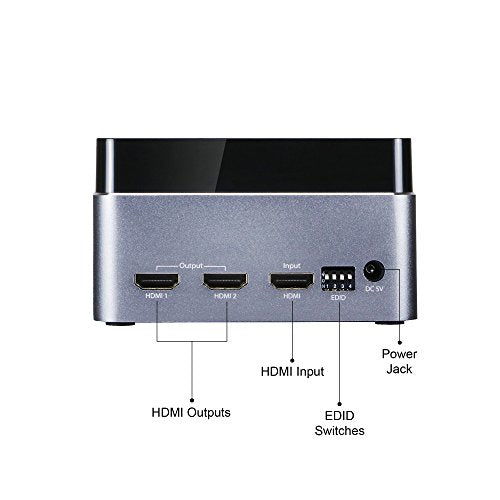 SIIG Premium 1x2 HDMI Splitter 4K 60HZ HDR with EDID - 18Gbps - HDMI 2.0 - HDCP 2.2 - Aluminum Housing - 3D, 4:4:4, UHD 2 port, 1 in and 2 out | Send one 4K60 HDMI source to two displays; EDID, HDR and 18Gbps bandwidth help maintain stable video compatibi