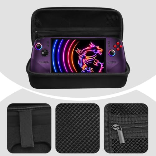 EVA Carrying Case for MSI Claw 8 EX AI+ Handheld Console, Shockproof Travel Bag with Joystick Protection, Hard Shell Storage Pouch for Gaming Accessories