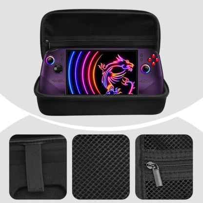 EVA Carrying Case for MSI Claw 8 EX AI+ Handheld Console, Shockproof Travel Bag with Joystick Protection, Hard Shell Storage Pouch for Gaming Accessories