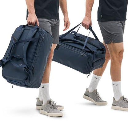 NOMATIC 40L Travel Bag- Convertible Duffel/Backpack, Carry-on Size, Everyday Use Laptop Bag, TSA Compliant - color: Navy