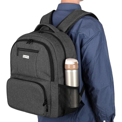 CURMIO CPAP Backpack Compatible with ResMed AirSense 9 10 11, Black | CPAP Supplies Storage Bag with Chest Belt for Power Supply, Mask, Headgear strap, Tubes, Empty Bag - color: Black