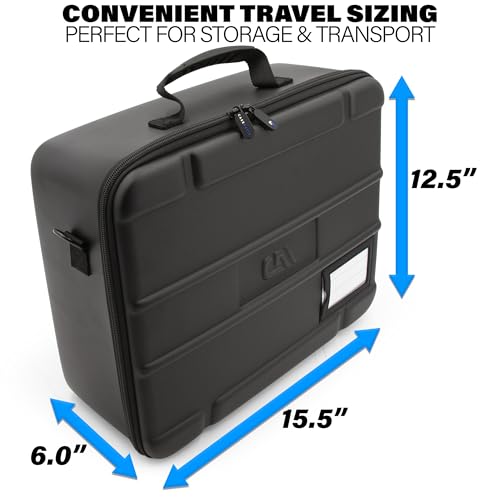CASEMATIX Miniature Carrying Case - 144 Slot Miniature Storage Case with Four Impact-Absorbing Foam Trays For Minis, Adjustable Shoulder Strap, ID Card Holder and More!