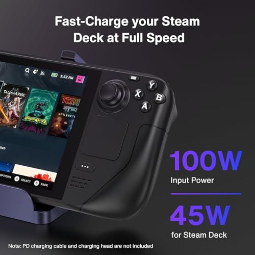 iVANKY 4K@144Hz Steam Deck Dock, 8-in-1 Docking Station for ASUS ROG Ally X/Legion Go/MSI Claw, ROG Alloy/Valve Stream Deck OLED Hub, HDMI 2.1, 1Gbps Ethernet, 3*USB-A 3.0, 100W Charge - color: Midnight Blue