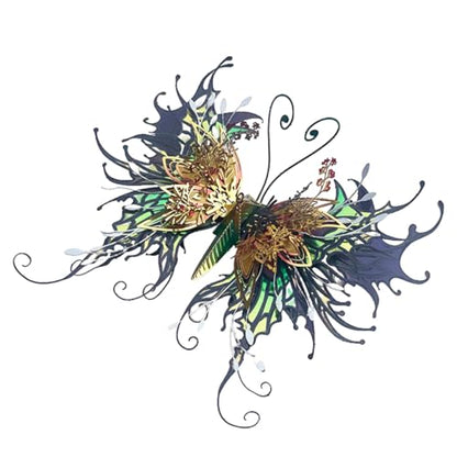 Butterfly 3D Metal Puzzle for Adults, Mechanical Butterfly Metal Model Building Kit, 50+PCS Steampunk Bionic QianYuDie Jigsaw Puzzles Animal, DIY Craft Kit Toy Gift -KIT - style: 50PCS+, KIT Version, Edition 4