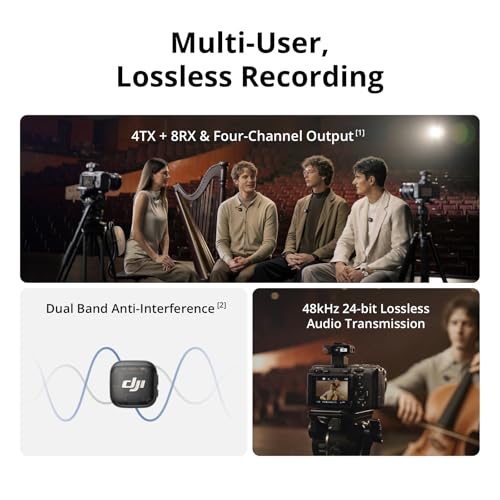DJI Mic 3 Transmitter, Wireless Mini Mic for iPhone/Camera/Android | Lightweight & Intuitive, Lavalier Microphone, 32-bit Float, Integrated Timecode, Vlog, Interview, Streaming