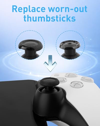 TOMSIN Joystick Replacement for PlayStation Portal, Original Thumbsticks Analog Thumb Sticks Parts with Tool for PS5 Portal (2PCS) - Black
