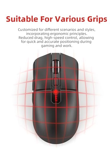 Wired Gaming Mouse for Computer and Laptop, 7200 DPI, RGB, Wired Optical Mouse with 6 Buttons & 4 Light Modes, USB Corded Mouse, Right or Left Hand Use - Black Computer Accessories【X4 Model】