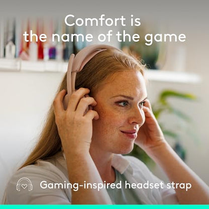 Logitech Zone Wired 2 Noise Canceling Headset with Adaptive Hybrid - Rose | Noise-canceling, USB-C connection, USB-A adapter included - color: Rose, style: Wired