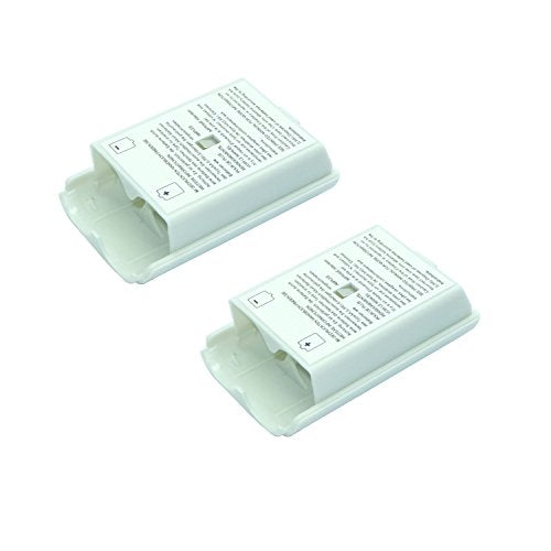 2x White Battery Cover For Microsoft Xbox 360 Wireless Controller