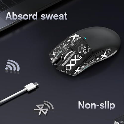 MAGIC-REFINER Attack Shark Gaming Mouse Anti-Slip Grip Tape, Compatible with Superlight Wireless pc Mouse,Sweat Resistant,Fine Feel,Cut to Fit,Cool Mouse Skins for Video Games/Office/Study(Black) - color: Griptape （black）