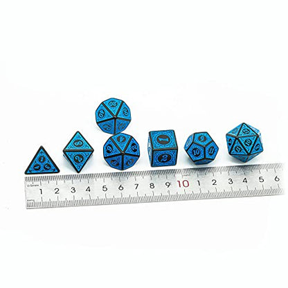 5 Sets Dice DND, Polyhedral Dice Set (35pcs) with Leather Dice Bag, D&D Dice Set for Dungeons and Dragons, RPG Table Games (Window Lattice Carved Series) - color: 5sets-window Lattice