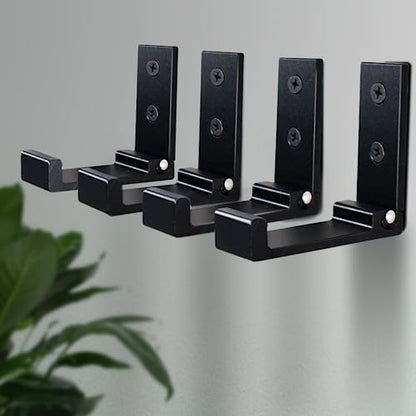 OHIYO Folding Wall Hook 2PCS Folding Coat Hooks for Hanging Heavy Duty Coat & Bag & Backpack & Hat & Headphone Foldable Coat Hooks Wall Mounted Saves Space (Black) - color: Black-2 Pack