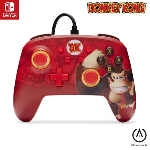 PowerA Enhanced Nintendo Switch and Switch 2 Wired Controller - Donkey Kong Flex, Gamepad, game controller, wired controller, officially licensed - color: Donkey Kong Flex