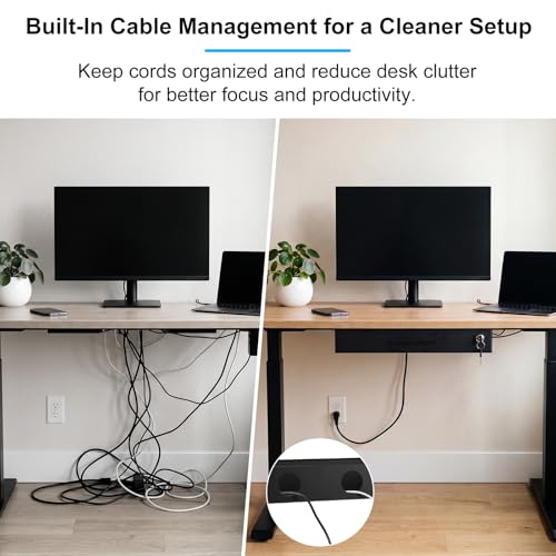 Menkxi 18'' x 12'' Under Desk Drawer Slide Out Storage Organizer, Lockable Metal Desk Drawer for Laptop and Office Accessories, Large Hidden Under Table Storage Box with Cable Management, Black - size: 18'' x 12''